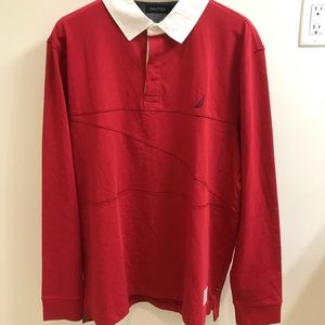 Red nautica rugby shirt XL